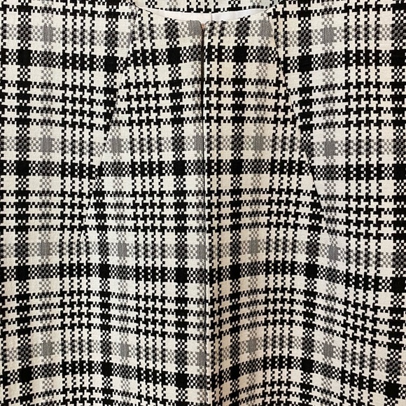 ALEX MARIE BLACK AND WHITE PLAID COAT JACKET LIKE NEW - Picture 2 of 11